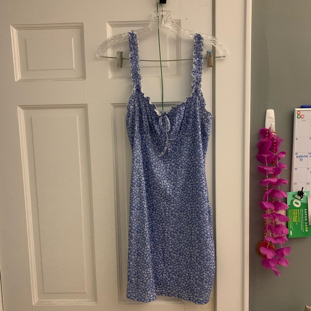 Shein blue floral dress